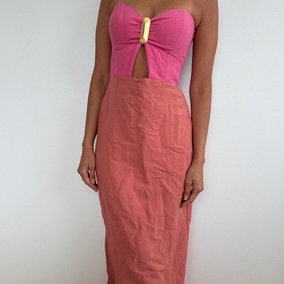 Dresses & Skirts - ON HOLD — Like New Maxi Dress Sweetheart Strapless